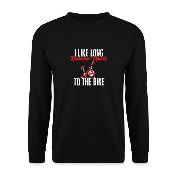 Indoor Cycling Bike Workout - Unisex Sweatshirt - black - Front - Alina (178cm) & Michal (187cm)