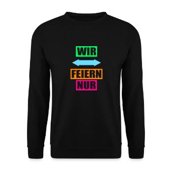 Junggesellenabschied Poltern Polterabend JGA - Unisex Pullover - Schwarz - Vorne - Alina (178cm) & Michal (187cm)