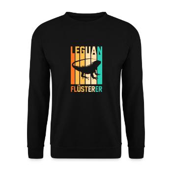 Leguan Flüsterer - Unisex Pullover - Schwarz - Vorne - Alina (178cm) & Michal (187cm)