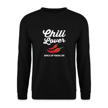 Red Pepper Spicy Food Funny Chili Lover Spice Up Y - Unisex Sweatshirt - black - Front - Alina (178cm) & Michal (187cm)