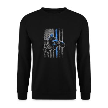 American Flag Four Wheeler Quad Men ATV Riding - Unisex Sweatshirt - black - Front - Alina (178cm) & Michal (187cm)