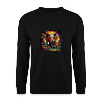 Elephants in the jungle - Unisex Sweatshirt - black - Front - Alina (178cm) & Michal (187cm)