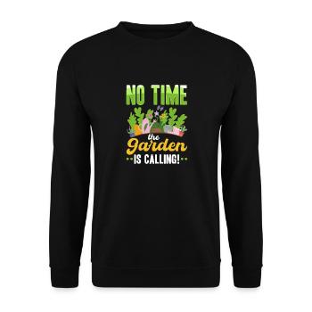 Pas le temps, le jardin vous appelle! - Sweat-shirt Unisexe - noir - Devant - Alina (178cm) & Michal (187cm)