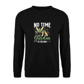 Pas le temps, le jardin vous appelle! - Sweat-shirt Unisexe - noir - Devant - Alina (178cm) & Michal (187cm)
