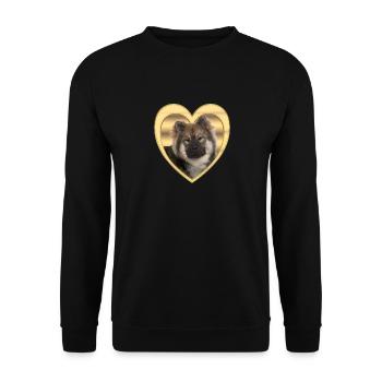 Eurasier - Dog Lovers - Dogs Heart - Unisex Sweatshirt - black - Front - Alina (178cm) & Michal (187cm)