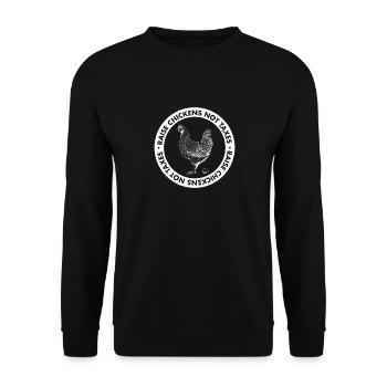 Raise Chickens Not Taxes Farm Life Ranch - Unisex Sweatshirt - black - Front - Alina (178cm) & Michal (187cm)