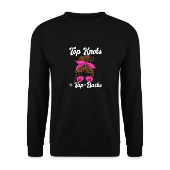 Indoor cycling bike workout - Unisex Sweatshirt - black - Front - Alina (178cm) & Michal (187cm)