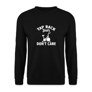Indoor Cycling Bike Workout - Unisex Sweatshirt - black - Front - Alina (178cm) & Michal (187cm)