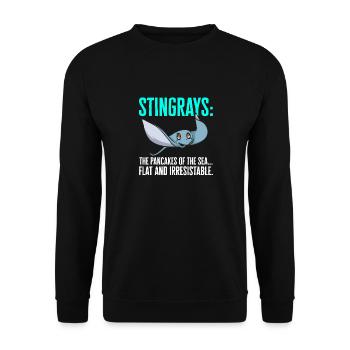 Raies pastenagues, raies manta, raies océaniques, raies - Sweat-shirt Unisexe - noir - Devant - Alina (178cm) & Michal (187cm)