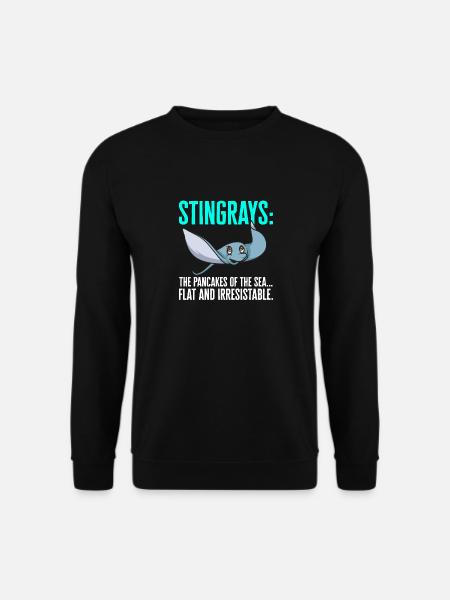 Stachelrochen Mantarochen Ozean Rochen - Unisex Pullover - Schwarz