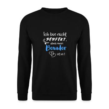 Perfekter Boxador - Boxer Labrador Mix - Unisex Pullover - Schwarz - Vorne - Alina (178cm) & Michal (187cm)
