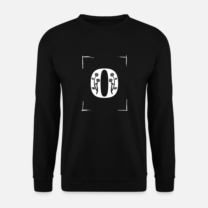 letter O initial - Unisex Sweatshirt - black