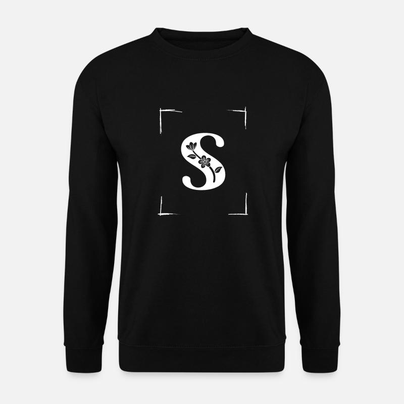 letter S initial - Unisex Sweatshirt - black