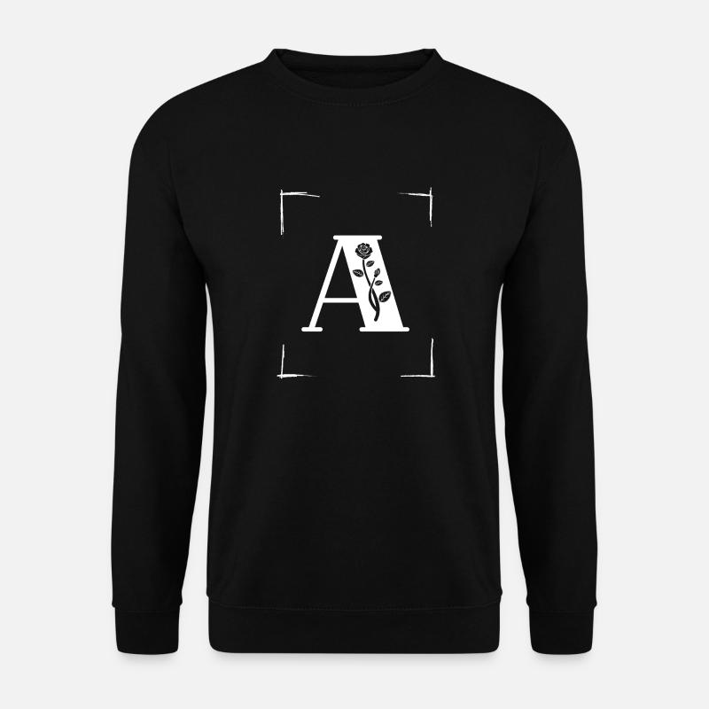 letter A initial - Unisex Sweatshirt - black
