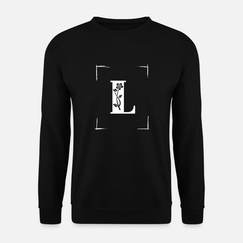 letter L initial - Unisex Sweatshirt - black