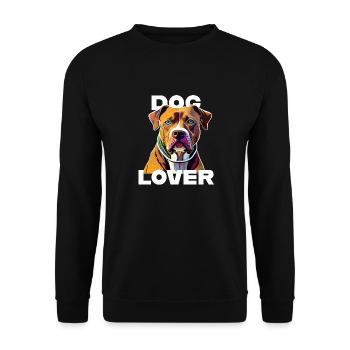 Dog Lover American Stafford - Unisex Sweatshirt - black - Front - Alina (178cm) & Michal (187cm)