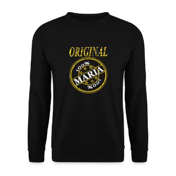 My name is Maria, I am Maria Princess Maria - Unisex Sweatshirt - black - Front - Alina (178cm) & Michal (187cm)