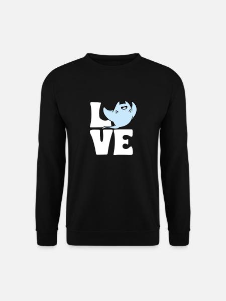 Stachelrochen Mantarochen Ozean Rochen - Unisex Pullover - Schwarz