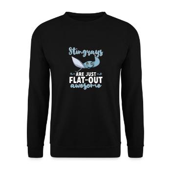 Raies pastenagues, raies manta, raies océaniques, raies - Sweat-shirt Unisexe - noir - Devant - Alina (178cm) & Michal (187cm)