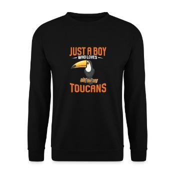 Toucan Bird Rainforest - Unisex Sweatshirt - black - Front - Alina (178cm) & Michal (187cm)