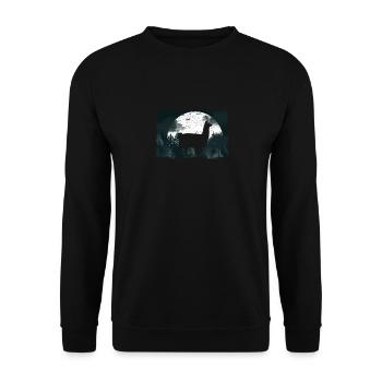 Halloween Llama Animal Zookeeper Spooky Zoo Family - Unisex Sweatshirt - black - Front - Alina (178cm) & Michal (187cm)