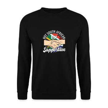 Pas sud-africain mais soutenant le voyageur du Sud - Sweat-shirt Unisexe - noir - Devant - Alina (178cm) & Michal (187cm)