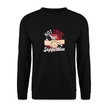 Pas Trini mais un voyageur de campagne solidaire - Sweat-shirt Unisexe - noir - Devant - Alina (178cm) & Michal (187cm)