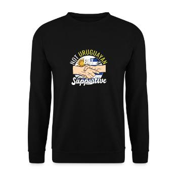 Pas uruguayen mais voyageur de campagne solidaire - Sweat-shirt Unisexe - noir - Devant - Alina (178cm) & Michal (187cm)