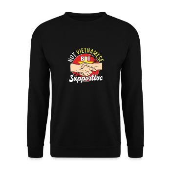 Pas vietnamien mais voyageur de campagne solidaire - Sweat-shirt Unisexe - noir - Devant - Alina (178cm) & Michal (187cm)