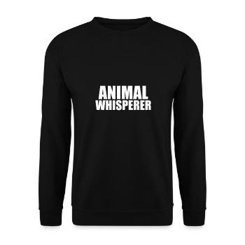 Animal Whisperer Funny Animal Lover Animal - Unisex Sweatshirt - black - Front - Alina (178cm) & Michal (187cm)