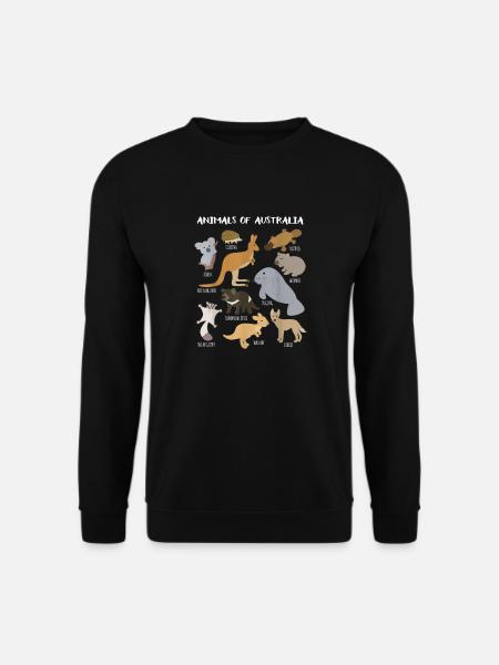 Tiere Australiens Australische Tierpädagogik - Unisex Pullover - Schwarz