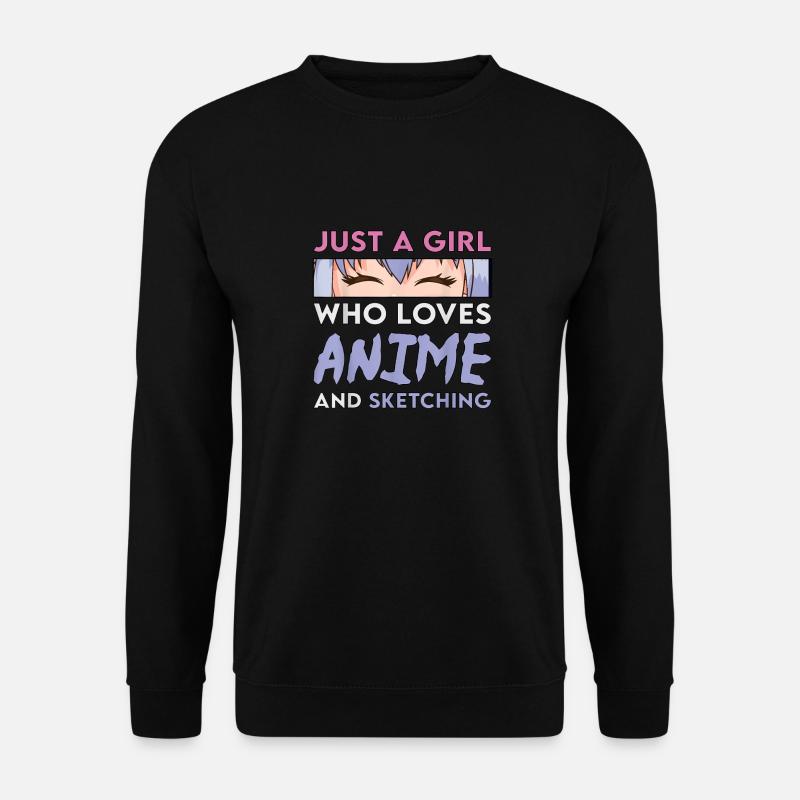 Anime und Skizzieren - Unisex Pullover - Schwarz