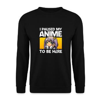 Anime Gift For Women n Girls Men Anime Merch Anime - Unisex Sweatshirt - black - Front - Alina (178cm) & Michal (187cm)