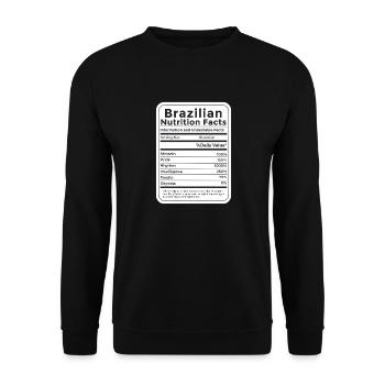 Faits nutritionnels brésiliens Fierté brésilienne - Sweat-shirt Unisexe - noir - Devant - Alina (178cm) & Michal (187cm)