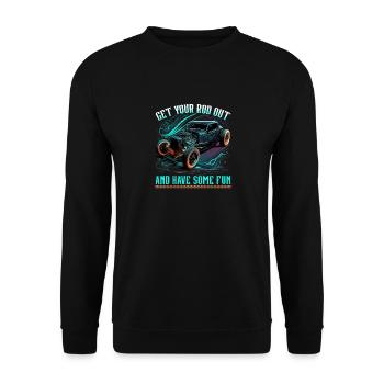Hot Rod Sortez votre tige, Muscle Car Rat Rod - Sweat-shirt Unisexe - noir - Devant - Alina (178cm) & Michal (187cm)