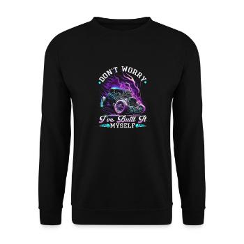Le mécanicien Hot Rod Ive l’a construit moi-même, Muscle Car - Sweat-shirt Unisexe - noir - Devant - Alina (178cm) & Michal (187cm)