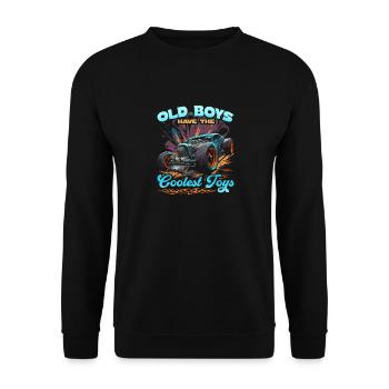 Hot Rod Grandpa, Old Boys Coolest Toys, Muscle Car - Sweat-shirt Unisexe - noir - Devant - Alina (178cm) & Michal (187cm)