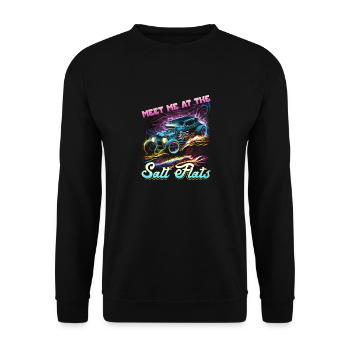 Hot Rod Meet Me At The Salt Flats, Muscle Car Rat - Sweat-shirt Unisexe - noir - Devant - Alina (178cm) & Michal (187cm)