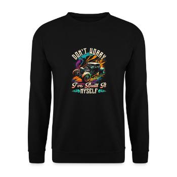 Le mécanicien Hot Rod Ive l’a construit moi-même, Muscle Car - Sweat-shirt Unisexe - noir - Devant - Alina (178cm) & Michal (187cm)