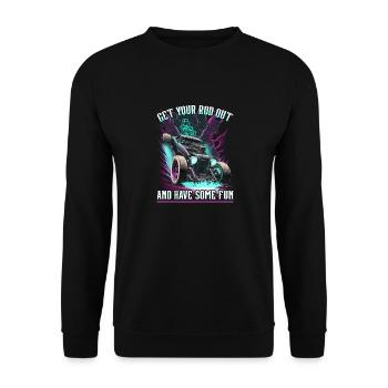 Hot Rod Sortez votre tige, Muscle Car Rat Rod - Sweat-shirt Unisexe - noir - Devant - Alina (178cm) & Michal (187cm)