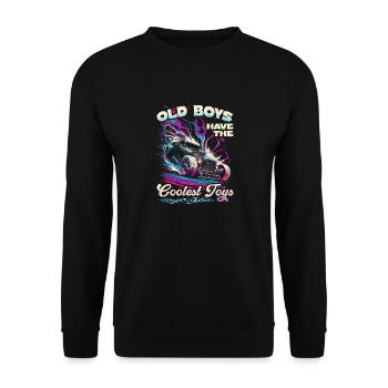 Hot Rod Grandpa, Old Boys Coolest Toys, Muscle Car - Sweat-shirt Unisexe - noir - Devant - Alina (178cm) & Michal (187cm)