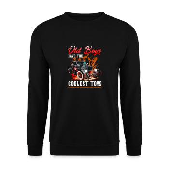 Hot Rod Grandpa, Old Boys Coolest Toys, Muscle Car - Sweat-shirt Unisexe - noir - Devant - Alina (178cm) & Michal (187cm)