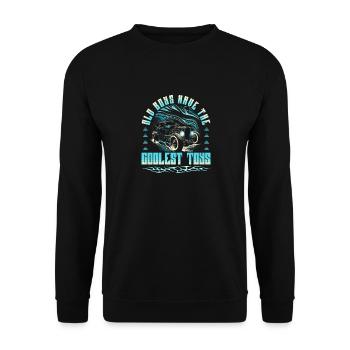 Hot Rod Grandpa, Old Boys Coolest Toys, Muscle Car - Sweat-shirt Unisexe - noir - Devant - Alina (178cm) & Michal (187cm)