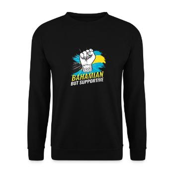 Pas des Bahamas mais un pays de soutien aux Bahamas - Sweat-shirt Unisexe - noir - Devant - Alina (178cm) & Michal (187cm)