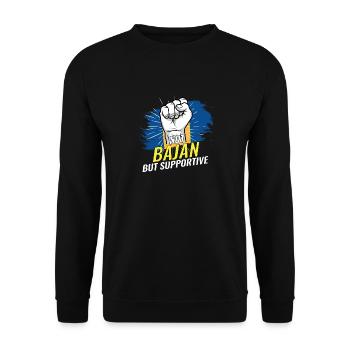Pas Bajan mais un pays de soutien de la Barbade - Sweat-shirt Unisexe - noir - Devant - Alina (178cm) & Michal (187cm)
