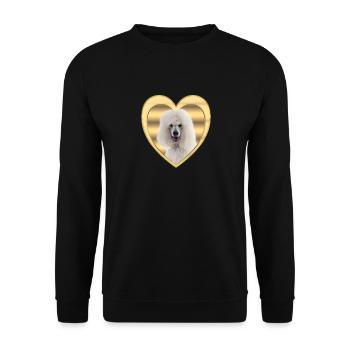 Caniche - Amoureux des chiens - Cœur de chien - Sweat-shirt Unisexe - noir - Devant - Alina (178cm) & Michal (187cm)