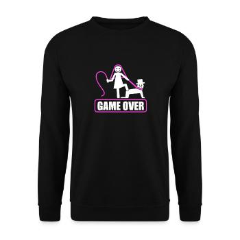 Junggesellenabschied Poltern Polterabend JGA - Unisex Pullover - Schwarz - Vorne - Alina (178cm) & Michal (187cm)