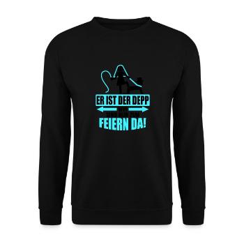 Junggesellenabschied Poltern Polterabend JGA - Unisex Pullover - Schwarz - Vorne - Alina (178cm) & Michal (187cm)