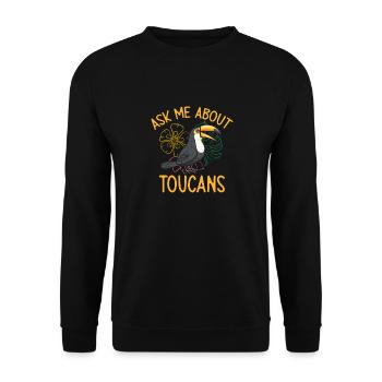 Toucan Bird Rainforest - Unisex Sweatshirt - black - Front - Alina (178cm) & Michal (187cm)