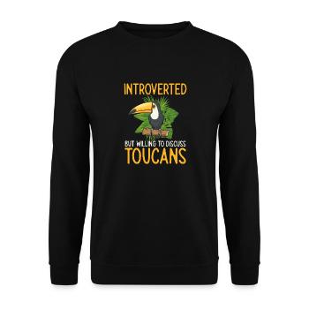 Toucan Bird Rainforest - Unisex Sweatshirt - black - Front - Alina (178cm) & Michal (187cm)